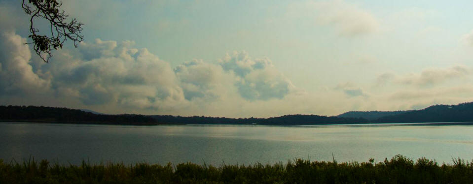 Panoramic view of Beaver Lake from Coppermine Lodge, Rogers Arkansas